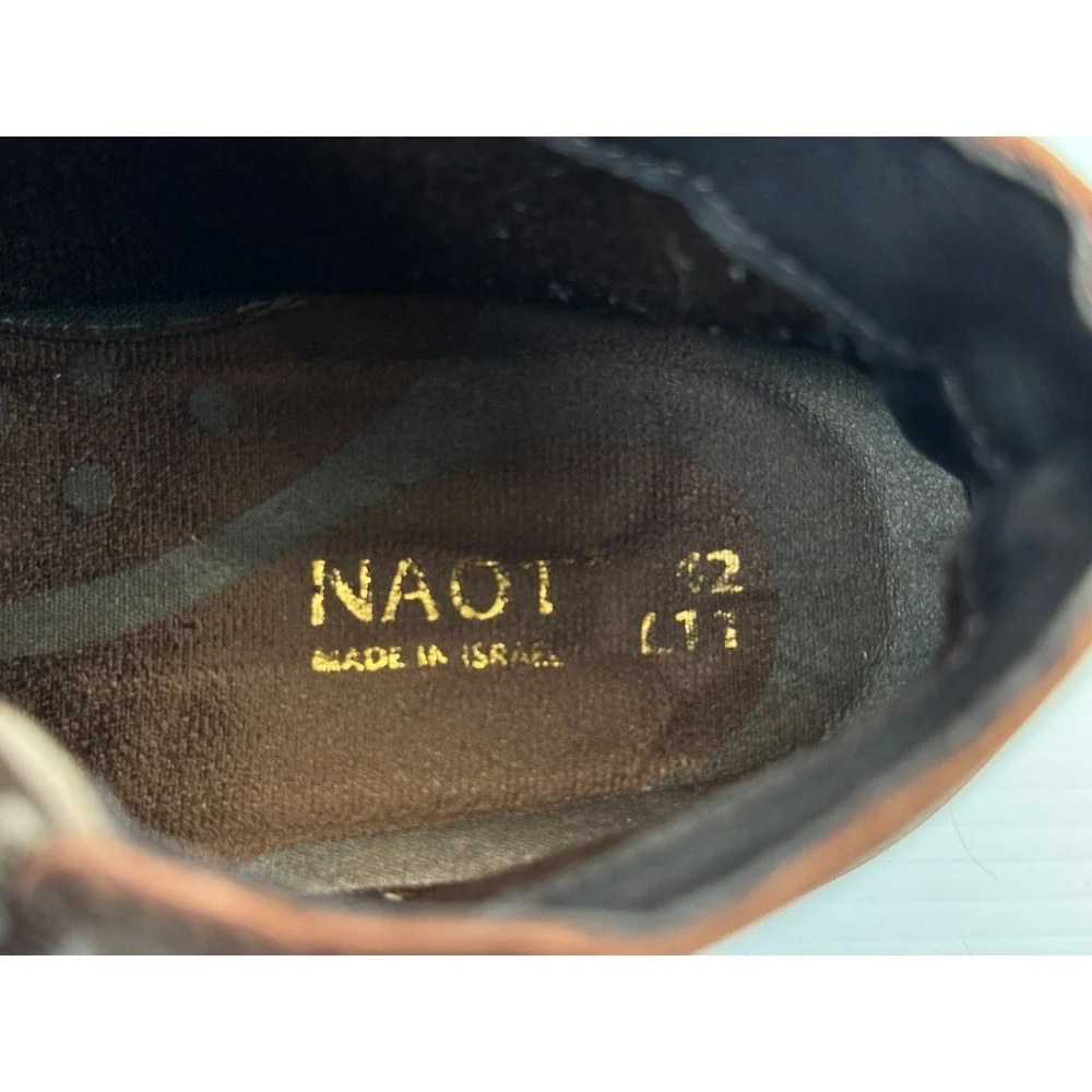 Naot Helm Ankle Boots Women 42 US‎ 11-11.5 Leather Zip Closure Round Toe Booties
